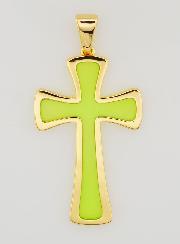 Pendentif Croix 4cm - Vert