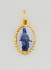 Médaille Bord Torsadé 15mm - Vierge Noire