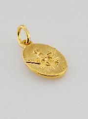 Médaille Bord Torsadé 15mm - Vierge Noire