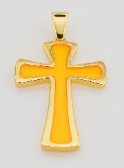Pendentif Croix 4cm - Orange
