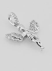 Pendentif Ange-Gardien en Argent - 23mm