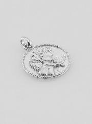 Médaille Ange Gardien & Colombe en Argent - 12mm