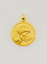 Médaille Ange Gardien & Colombe - 12mm