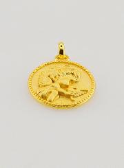 Médaille Ange Gardien & Colombe - 12mm