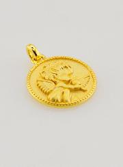 Médaille Ange Gardien & Colombe - 12mm