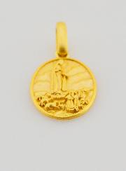 Médaille N-D de Fatima en Argent Doré 18k - 16mm