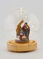 Boule de Noël Lumineuse Nativité sur Socle
