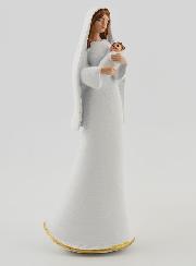Sainte Famille Moderne Blanc & Or - 12cm