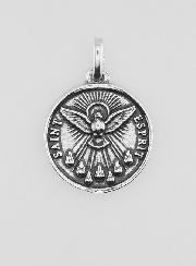 Médaille Saint Esprit en Argent 925 Plaqué - 15mm