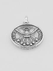 Médaille Saint Esprit en Argent 925 Plaqué - 18mm