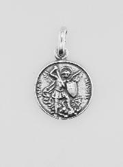Médaille Saint Michel en Argent 925 Plaqué - 12mm