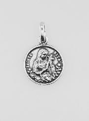 Médaille Sainte Rita en Argent 925 Plaqué - 12mm