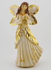 Ange Doré Pailleté en Prière - 20cm