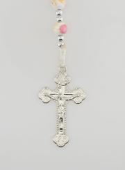 Chapelet Vierge Miraculeuse en Céramique - Rose