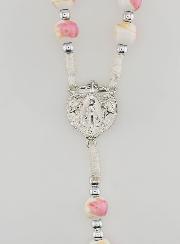 Chapelet Vierge Miraculeuse en Céramique - Rose