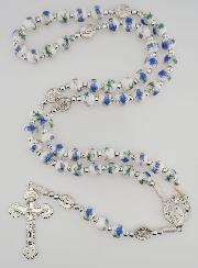 Chapelet Vierge Miraculeuse en Céramique - Bleu