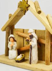 Crèche de Noël Nativité Sculptée - 20cm
