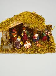 Crèche de Noël Lumineuse 7 Santons - 20cm