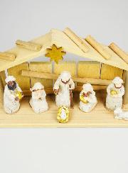 Crèche de Noël Scène 7 Santons - 30cm