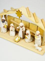 Crèche de Noël Scène 7 Santons - 30cm