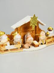 Crèche de Noël 7 Santons - Grès et Bois