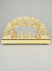Crèche de Noël Lumineuse en Bois