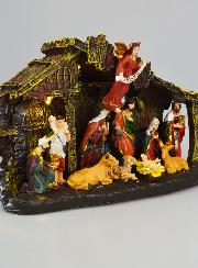 Crèche de Noël Lumineuse 11 Santons - 30cm