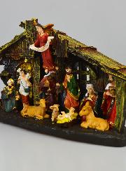 Crèche de Noël Lumineuse 11 Santons - 30cm