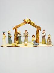 Crèche de Noël Scène 10 Santons - 14cm