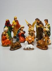 Crèche de Noël 11 Santons Traditionnels - 12cm