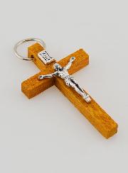 Pendentif Croix d'Aube Christ en Bois