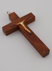 Croix d' Aube en Bois Christ Moderne