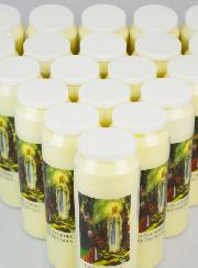 Lot de 20 Bougies de Neuvaine Notre Dame de Lourdes