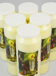Lot de 6 Bougies de Neuvaine Notre Dame de Lourdes