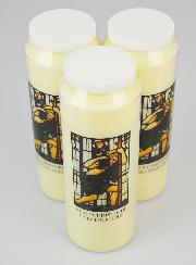 Lot de  3 Bougies de Neuvaine à Saint Christophe