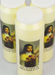 Lot de 3 Bougies de Neuvaine Sainte Thérèse