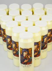 Lot de 20 Bougies de Neuvaine Vierge à l'Enfant