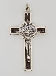 Pendentif Croix de Saint Benoit Marron 5 cm