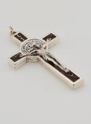 Pendentif Croix de Saint Benoit Marron 5 cm