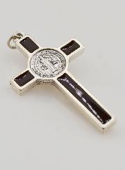 Pendentif Croix de Saint Benoit Marron 5 cm
