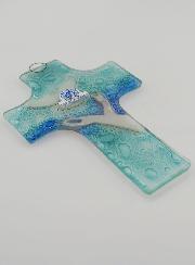 Croix Enfant Esprit Saint en Verre