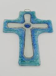 Croix de Communion Artisanale en Verre
