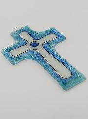 Croix de Communion Artisanale en Verre
