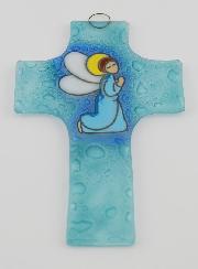 Croix Ange en Prière en Verre