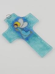 Croix Ange en Prière en Verre