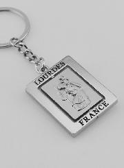 Porte clés St Christophe et Lourdes