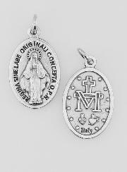 Lot de 10 Médailles Miraculeuses Métal Argenté