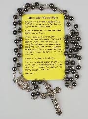 Chapelet Sacré Coeur de Marie Perles Noires