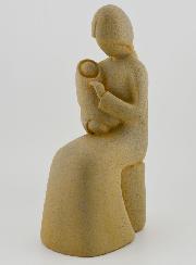 Statue Vierge Marie à l'Enfant Granit Lissée