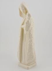 Statue Vierge Marie au Manteau Ton Ivoire